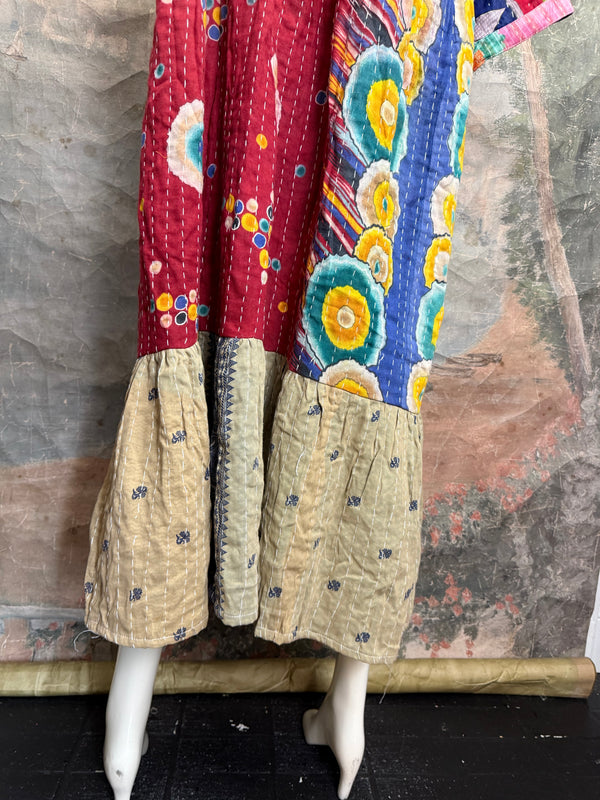 1027w Kantha Arts Tiered Dress-Mix 10
