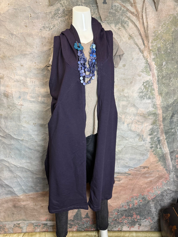 2626AU Zip Hoodie Vest-Purple