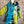 Load image into Gallery viewer, 7042C Block Dyed Possibly Tunic-Turq Mix
