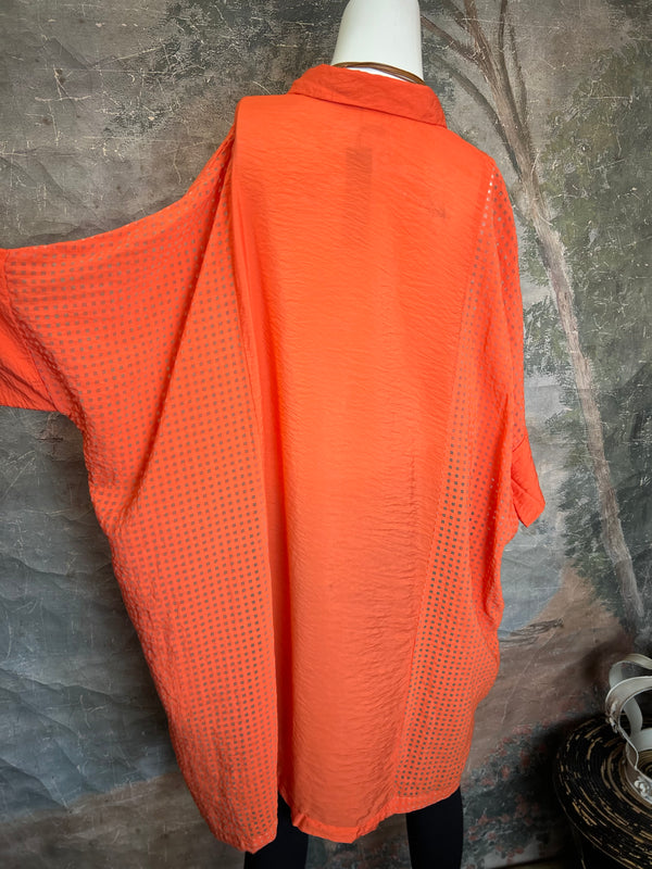 6513 O'Size Kimono Tunic/Dress-Tabasco