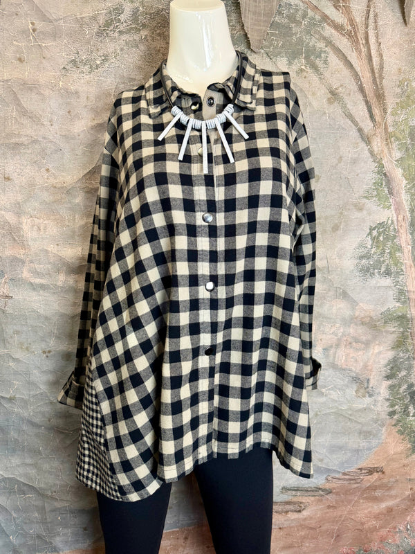 2500-2077 Plaid Placket Shirt-Fennel