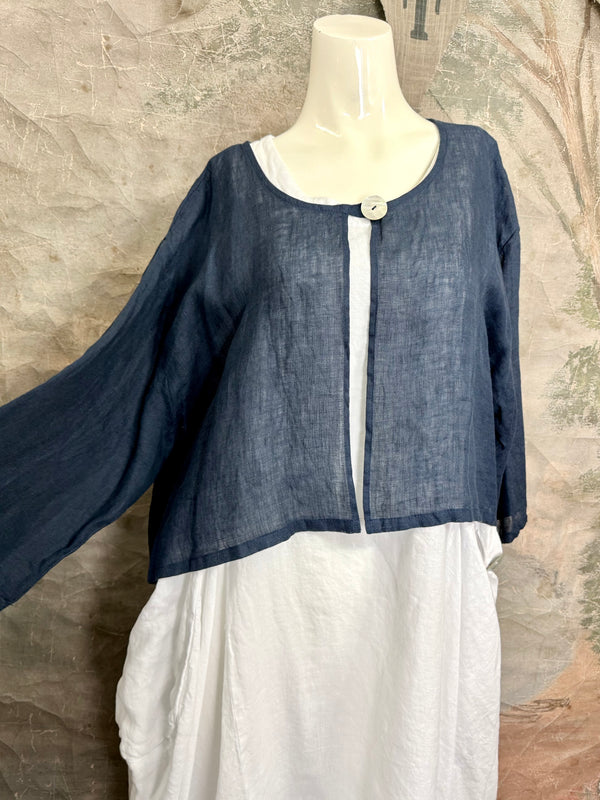 MP-MT348 Bolero With Button-Navy