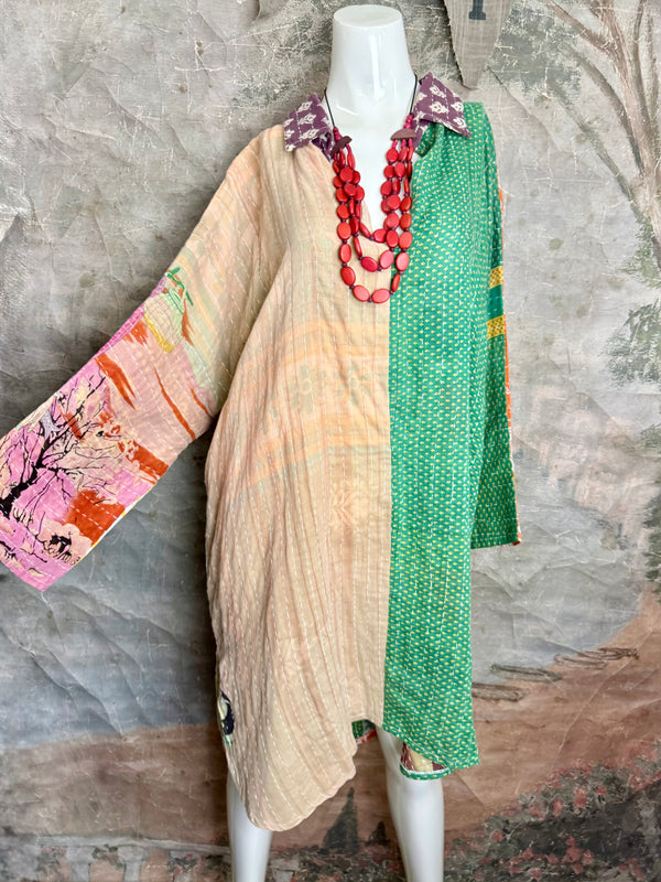 1013w Long Kurta Shirt Dress-Sarah