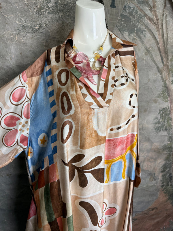 6615 Silk Artsian Dress