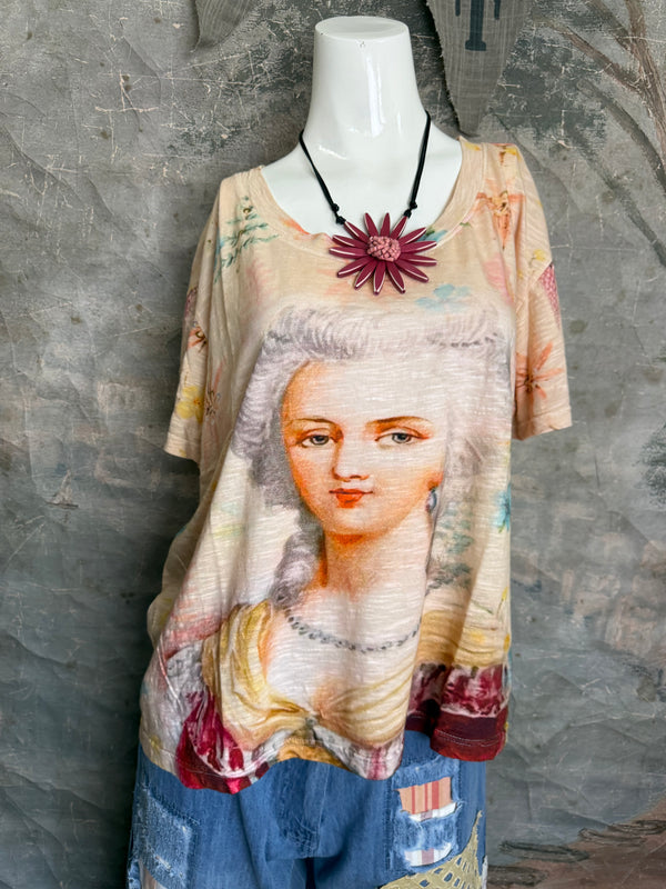 PL-772 Washington Floral Tee-Creamsicle