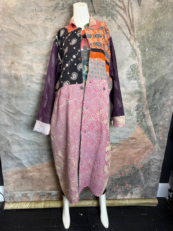 JG-183 Kantha Sunrise Coat-MIX 5