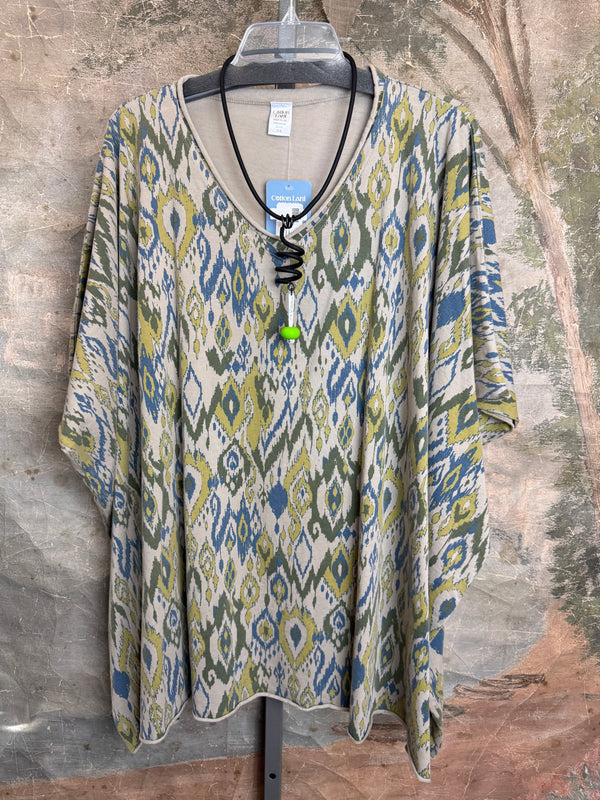 715CL-OT Oversized Tunic Tee-CLAY