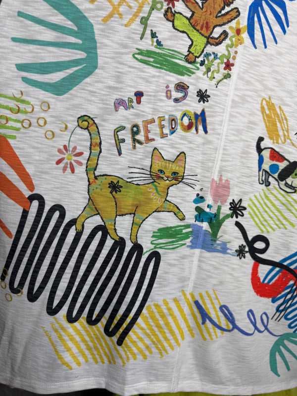 T1640K Vneck Dolman Top-Freedom Park