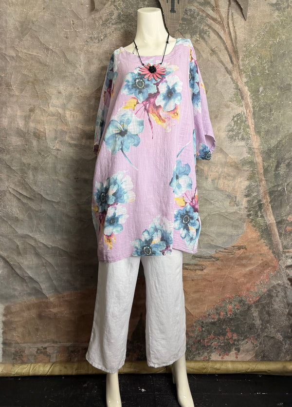 91266A Art to Wear Flower Shirt-Lilac