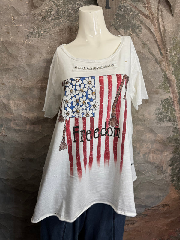 ARB Celebrate W/Chic USA Tshirt-White/Floral