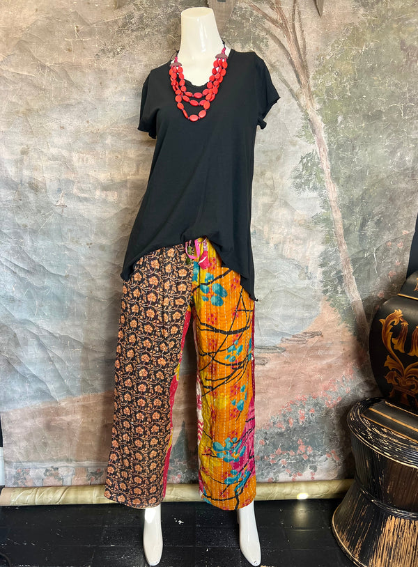1586KT OOAK Cotton Kantha Pant-3