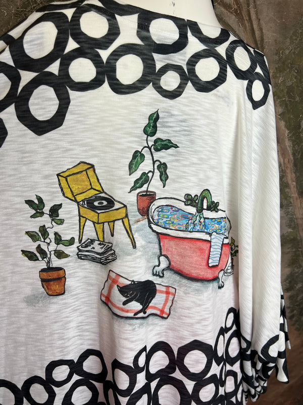 T1369K White Knit Whimsy Top-Pawty Bath