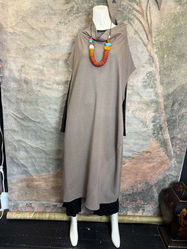 92009 Cocoon Sweatshirt Dress-Mocha