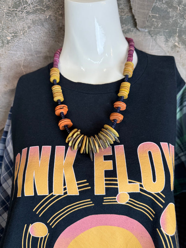 5576 Flannel Band Tee Topper-E