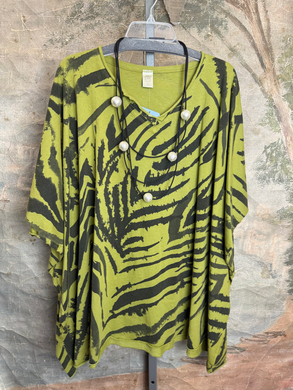 715CL-Zebra Oversized Tunic Tee-SPUD