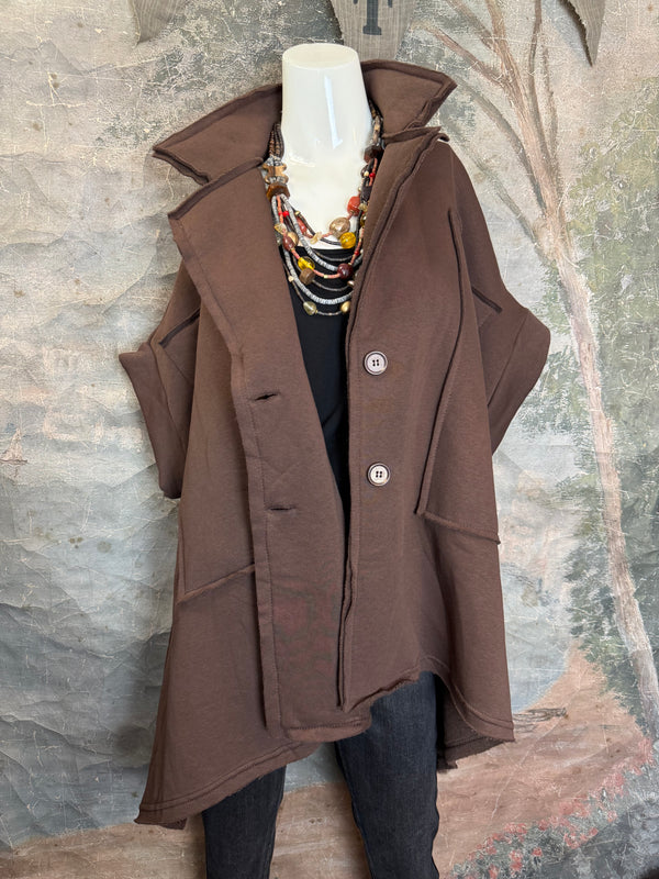 6572AU Short Slv Flare Jacket-Black