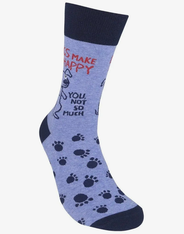 Art To Wear Novelty Socks-Dogs Make Me Happy 🐕 You not so much. 😂