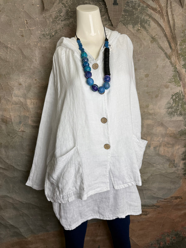 92112-62 Hoodie Jacket-White
