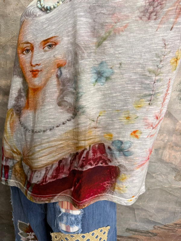 PL-772 Washington Floral Tee-Gray
