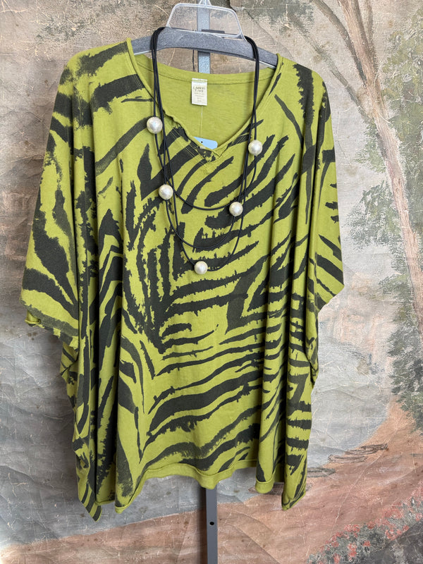 715CL-Zebra Oversized Tunic Tee-SPUD