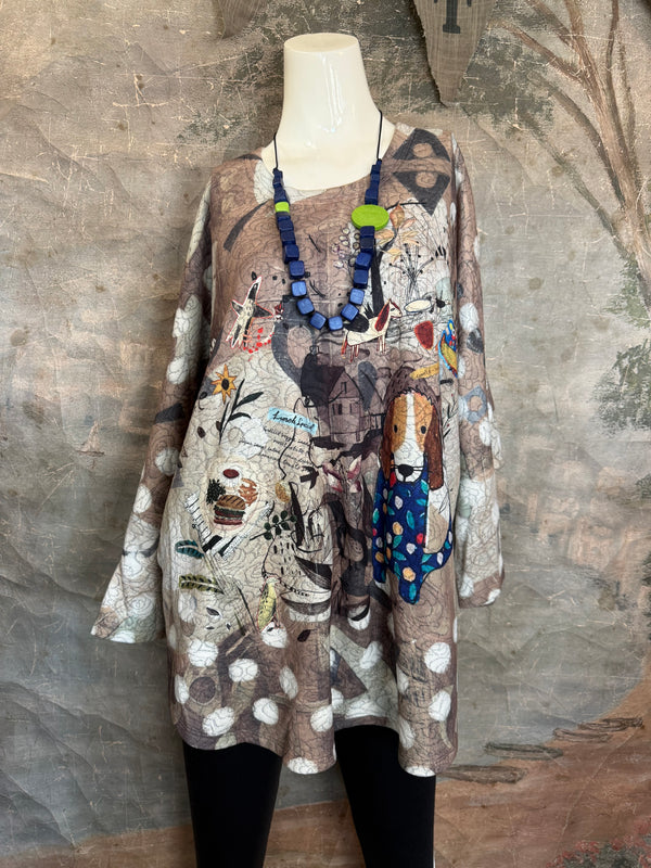 T812NB Drop Shoulder Top-Lunch Time