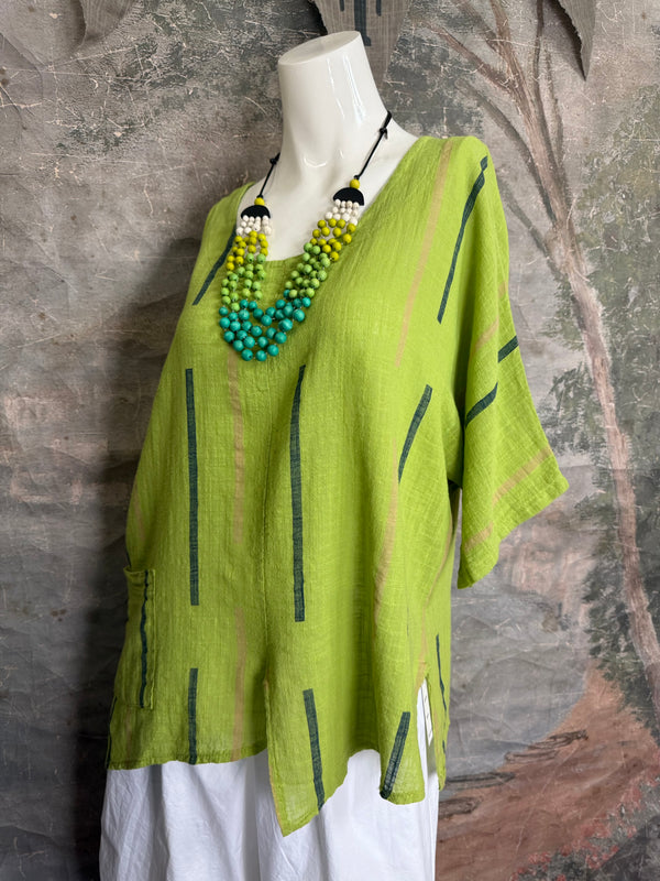 6653S Stripe Top-KIWI