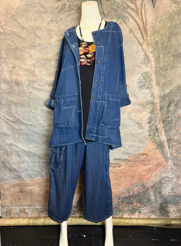 30135N15 Denim Cargo Pant