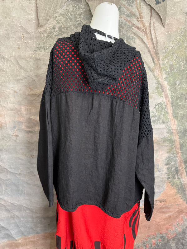 92076 Mix Net Jacket-Black