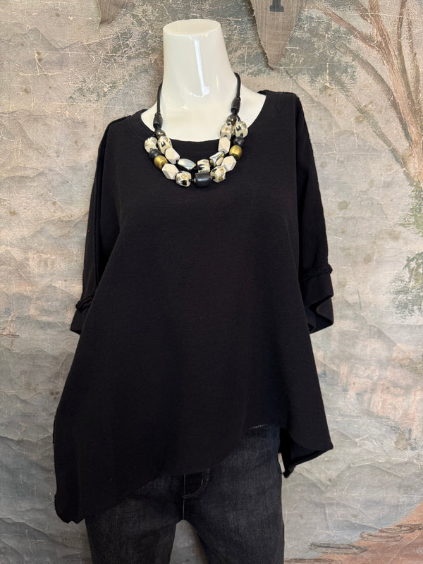 8300-3061 Pullover Vest Topper-Black