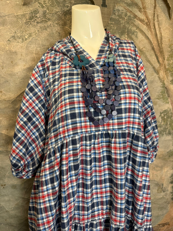 5428 Plaid Babydoll Tunic