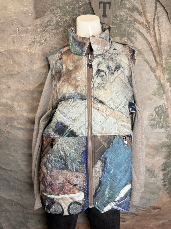 25722 Double Zip Puffer Vest