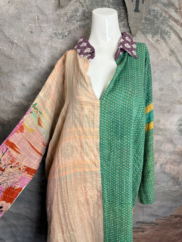 1013w Long Kurta Shirt Dress-Sarah
