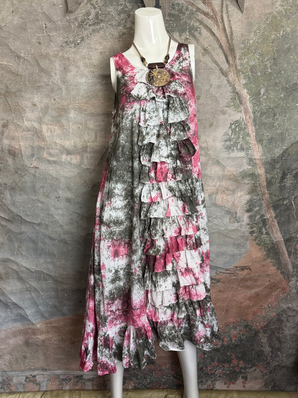PL-C219D Ruffle Tank Dress
