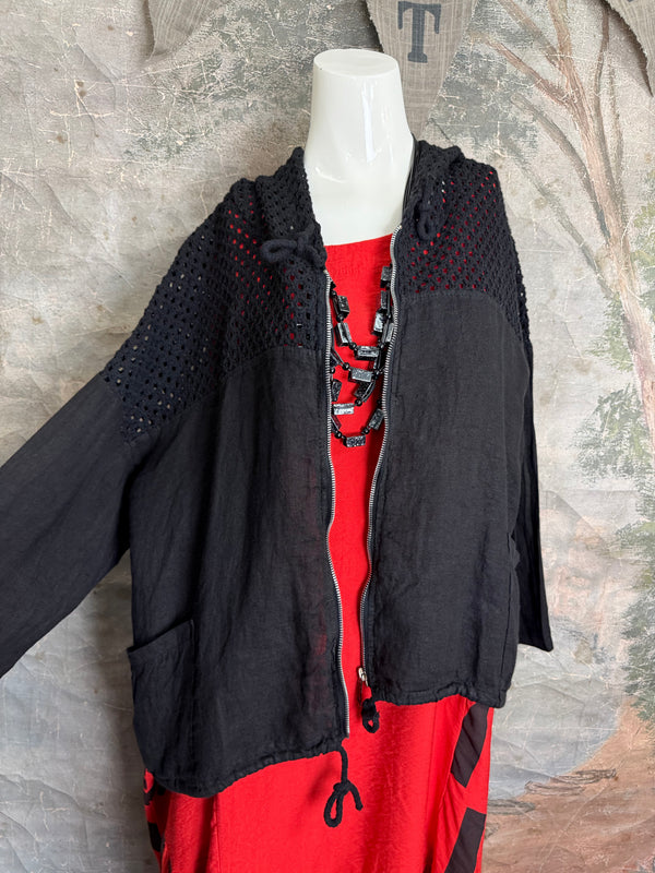 92076 Mix Net Jacket-Black