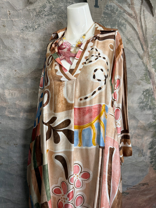 6615 Silk Artsian Dress