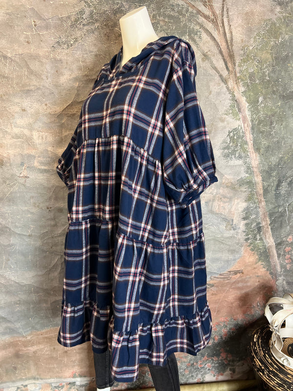 5426 Hooded Flannel Tunic