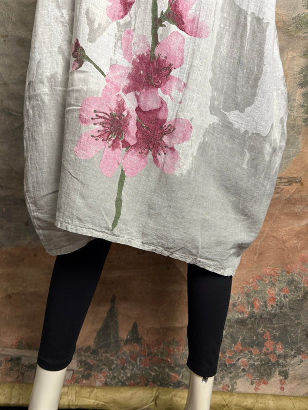 90847B Painters Garden Dress-White