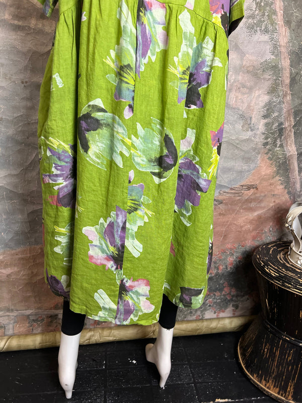 91877-52 Artful Bloom Dress-Kiwi