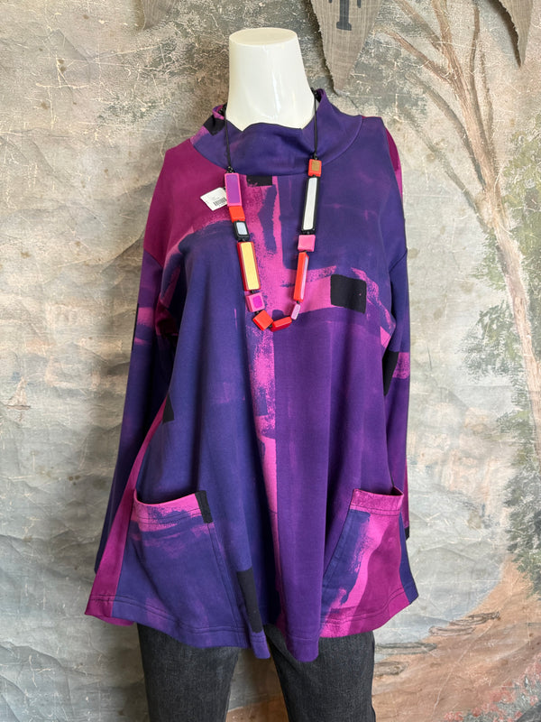 CB1809C Tara L/Slv Top-Persimmon