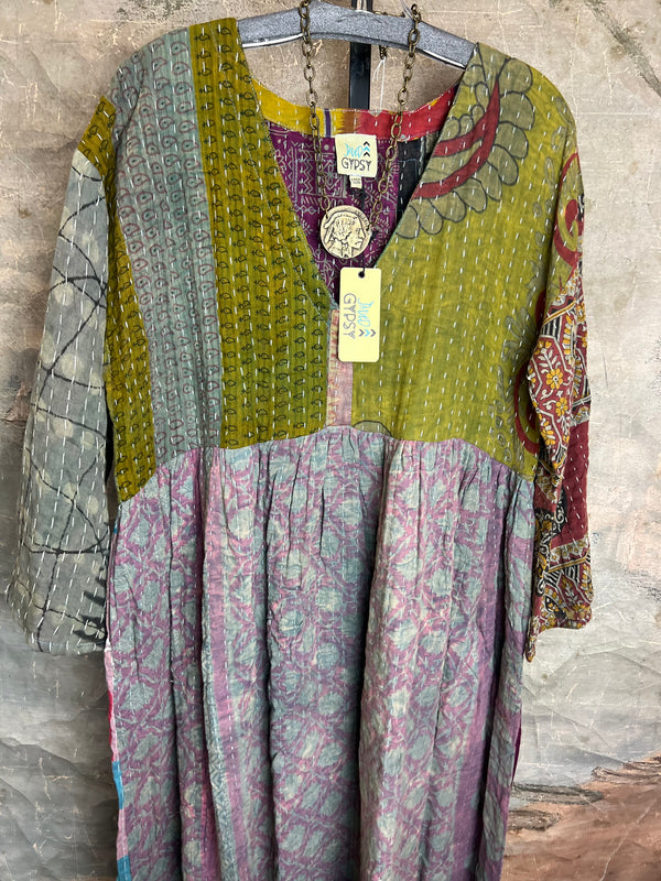 JG-156 Kantha Sunrise Dress-Mix 3