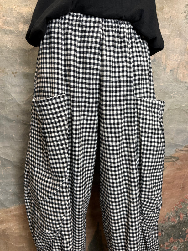 2500-5069 Double Pocket Pant-BLK/WHITE