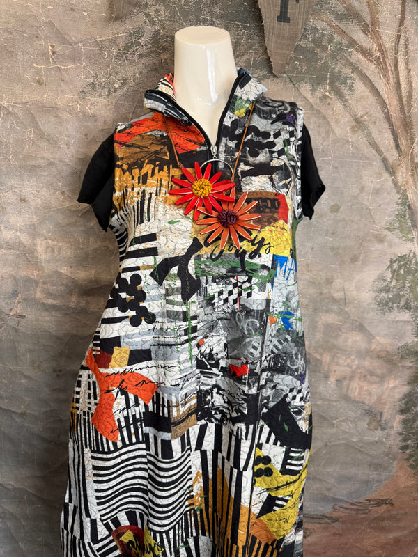 D502NB Slvless Sharkbite Dress-Always You.