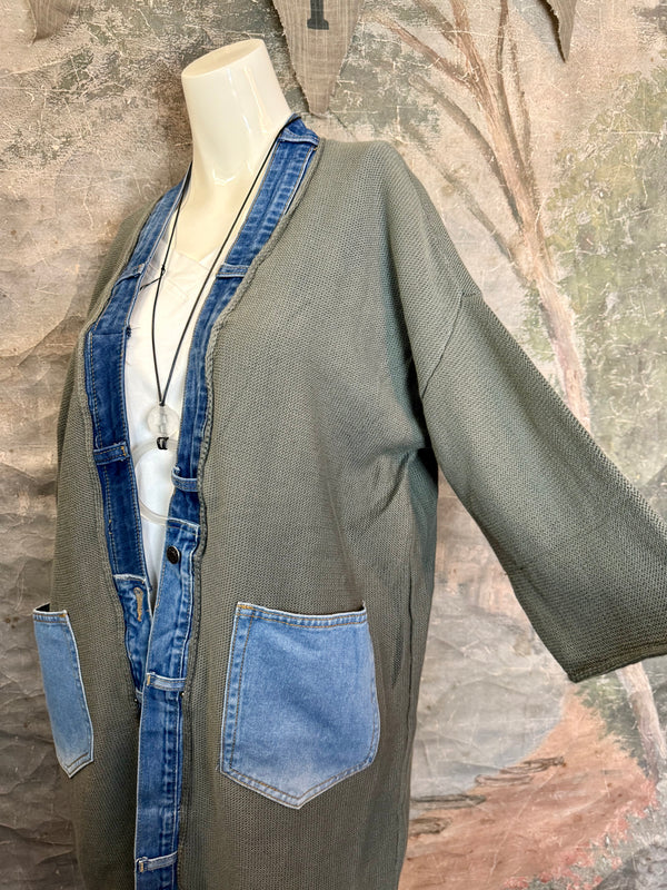 5547 Cotton/Denim Love Cardigan