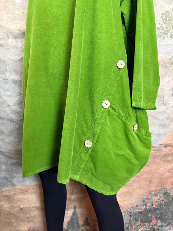 91983 Corduroy Pocket Tunic-Kiwi