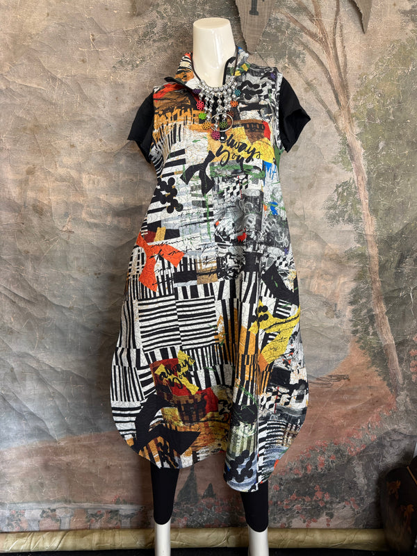 D502NB Slvless Sharkbite Dress-Always You.