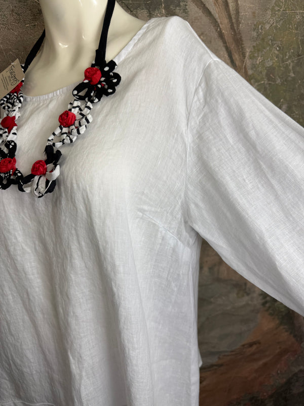 26N145 Coneflower Combo Necklace-B Red,White,BLK
