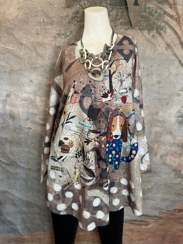 T812NB Drop Shoulder Top-Lunch Time