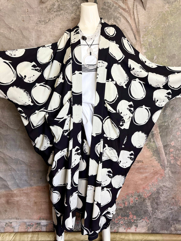 W601 Lina Jacket-Black w white dots