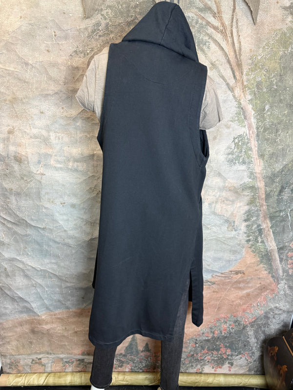 2626AU Zip Hoodie Vest-Black