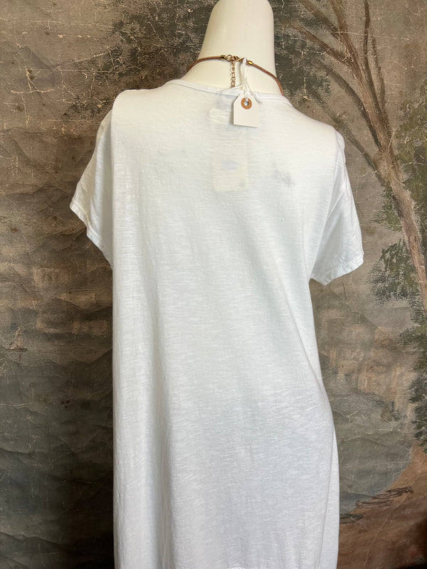 1123 Sharkbite Dress-White